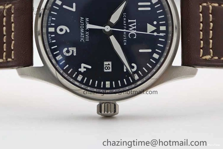 MIROTIME 0416 Mark XVIII IW327010 SS M+F 1:1 Best Edition Blue Dial on Brown Leather Strap A Resilient 7051